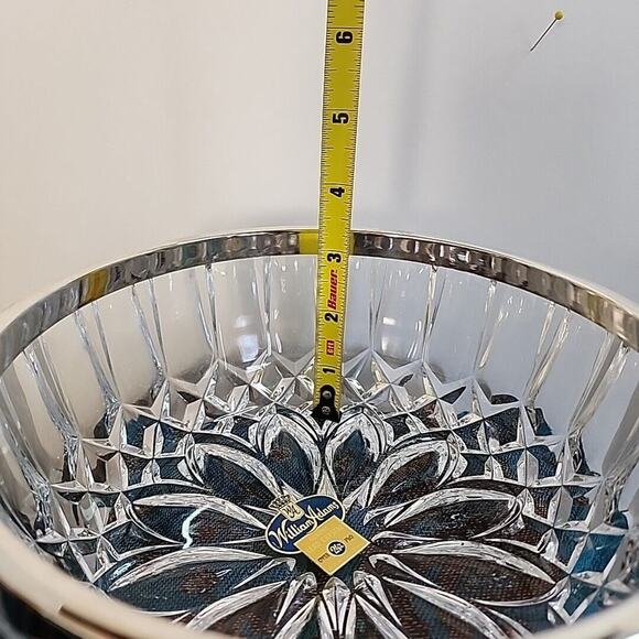 Vintage William Adams Crystal Bowl Silver Rim - West Germany - Picture 9 of 9